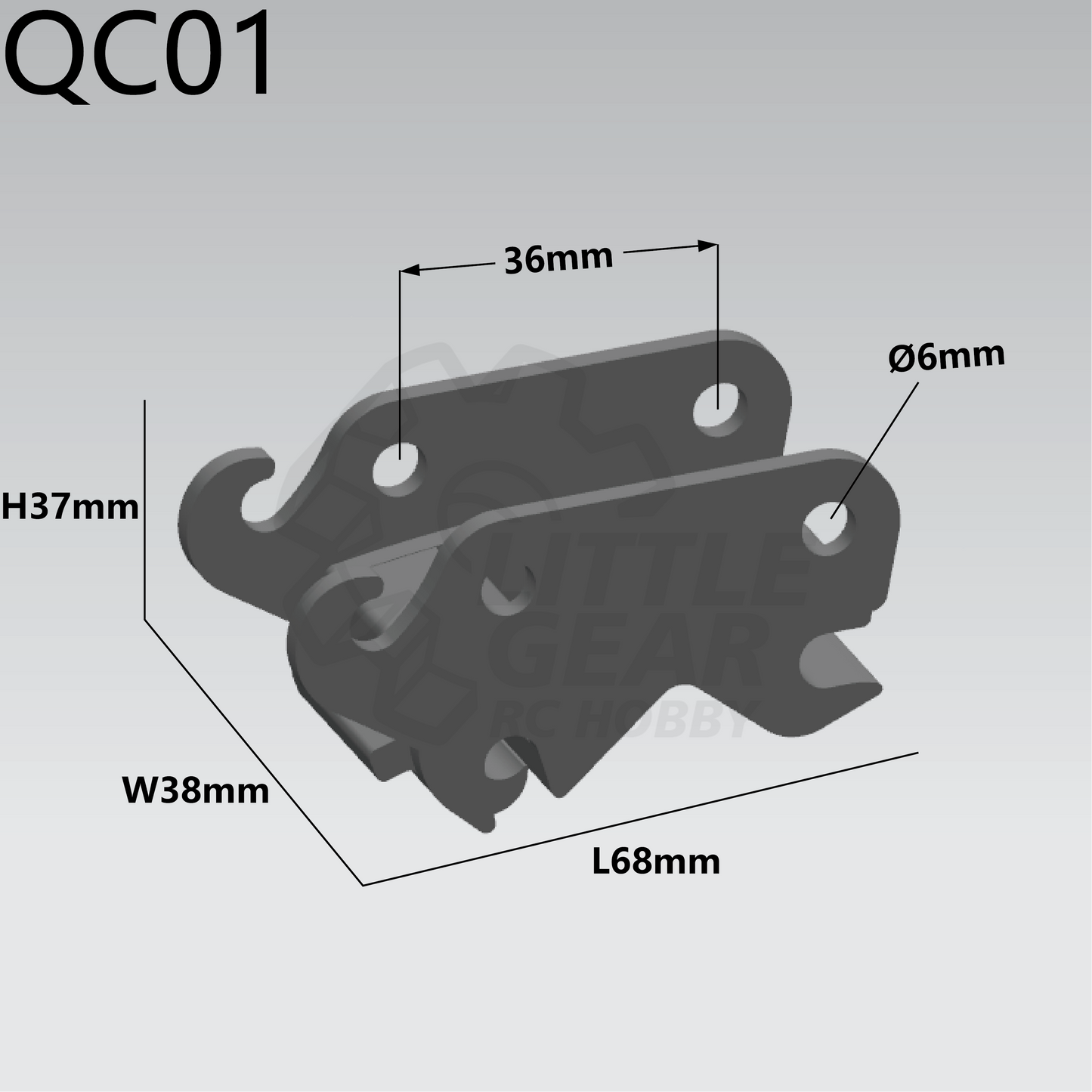 RC Excavator Quick Coupler (QC01)