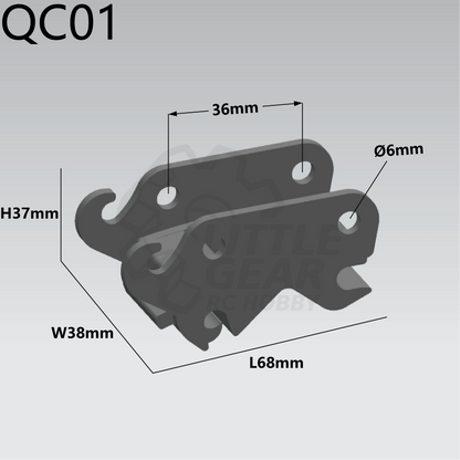 RC Excavator Quick Coupler (QC01)